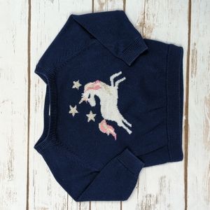 OshKosh B'Gosh Navy Unicorn Sweater 6M